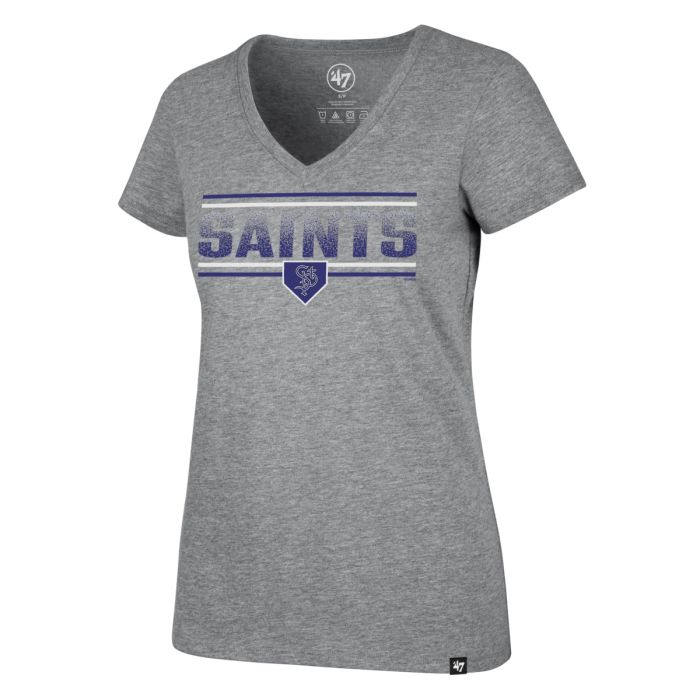 St. Paul Saints 47 Brand Women's Double Dazzle V-Neck T-Shirt