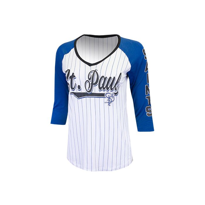 St. Paul Saints New Era Ladies Pinstripe Jersey T-Shirt