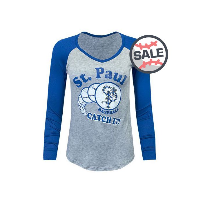 sjaal vergiftigen Ik heb een contract gemaakt St. Paul Saints Original Retro Brand Women's Vneck Raglan T-Shirt |  Official St. Paul Saints Online Store