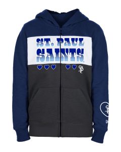New Era Saints Youth Girls Love Full Zip Hooded Sweatshirt
